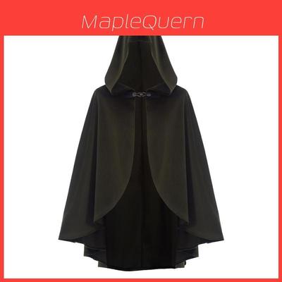Medieval Cloak Cosplay Costume With Solid Color Design For Halloween And Conventions