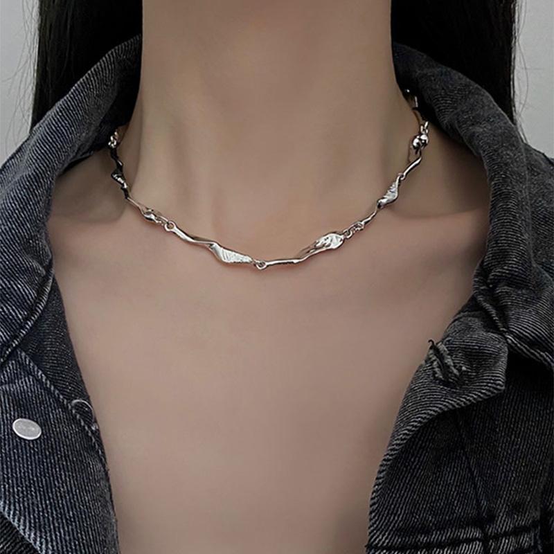 

Kpop Girl Irregular Zircon Chain Necklace Punk Grunge Geometric Short Choker Chain Necklaces Egirl Jewelry Accessories срібний