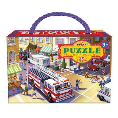 Part 2 Fire Truck Jigsaw Puzzle, 20 Pieces, Mixed Colors Jigsaw Puzzle, Childrens Games, Educational Toys