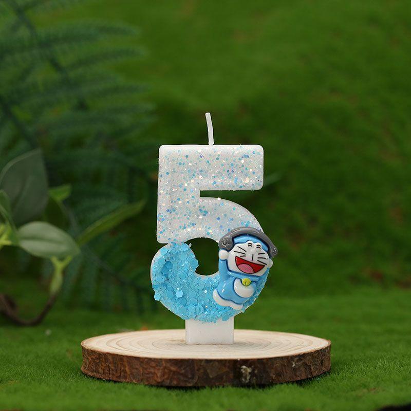 Dingdang Cat Handmade Creative Digital Handmade Candles Birthday Party Cake Decoration Candles
