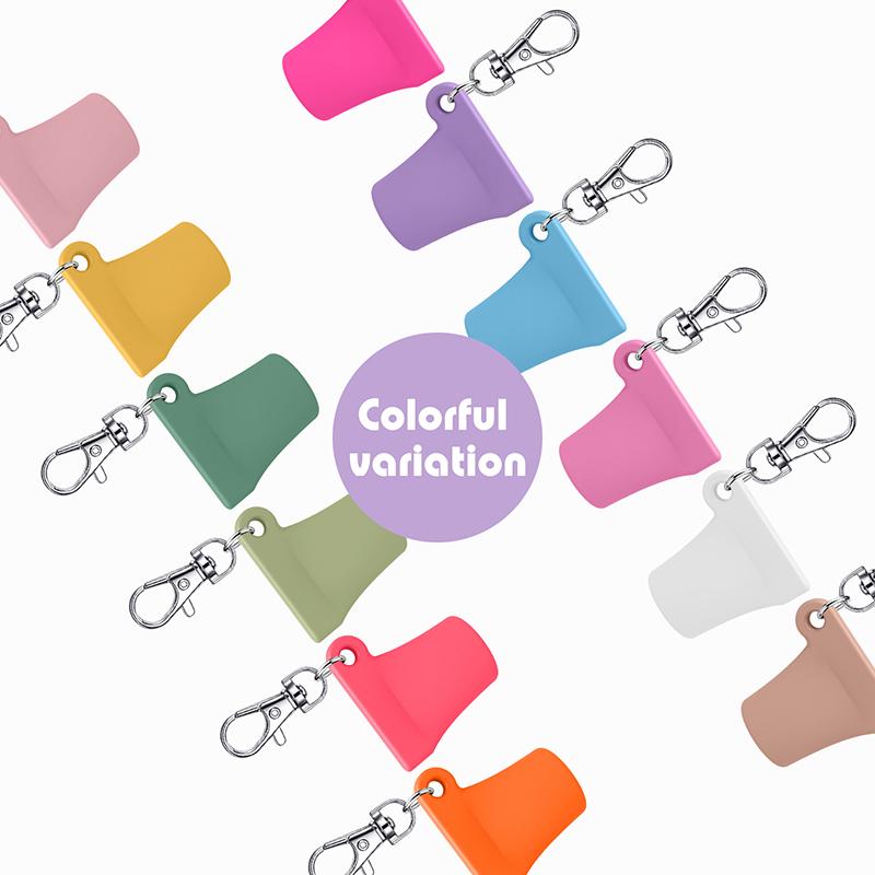 Pratik Silikon Anahtarlık Kapağı Dudak Parlatıcısı Aksesuarları Taşınabilir Dayanıklı Tutucu Anahtarlık Ruj Saklama Kapağı İçin Uyumlu