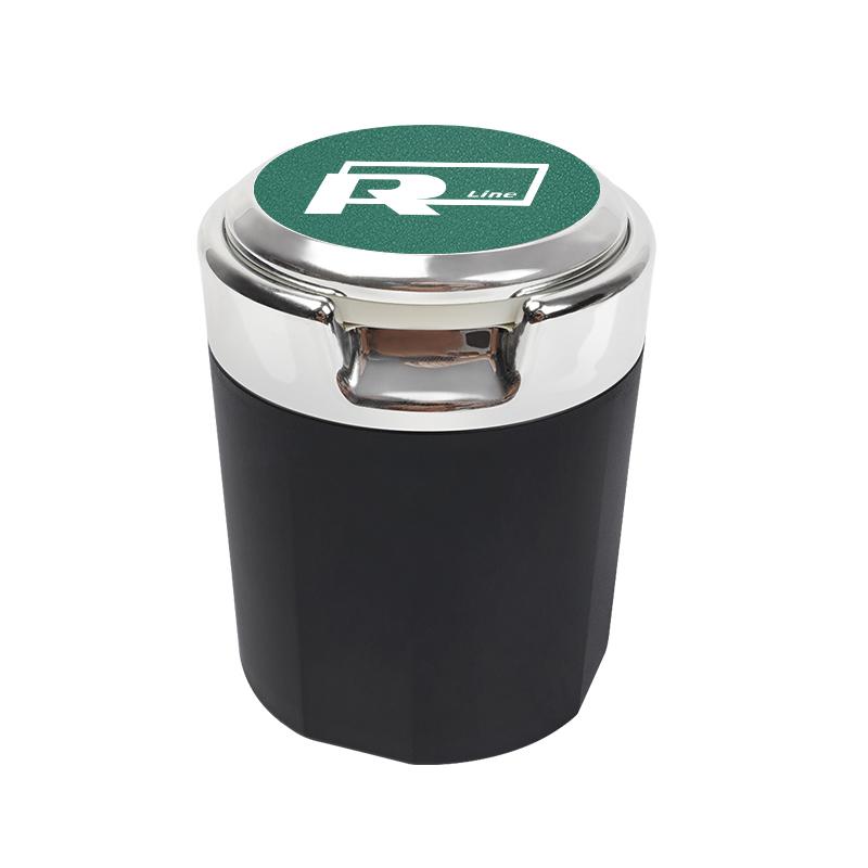 T312026 Hot VOLKSWAGEN Car Interior Ashtray Portable Garbage Box Storage Barrel For VW RLine Golf Tiguan Jetta Transporter Passat P