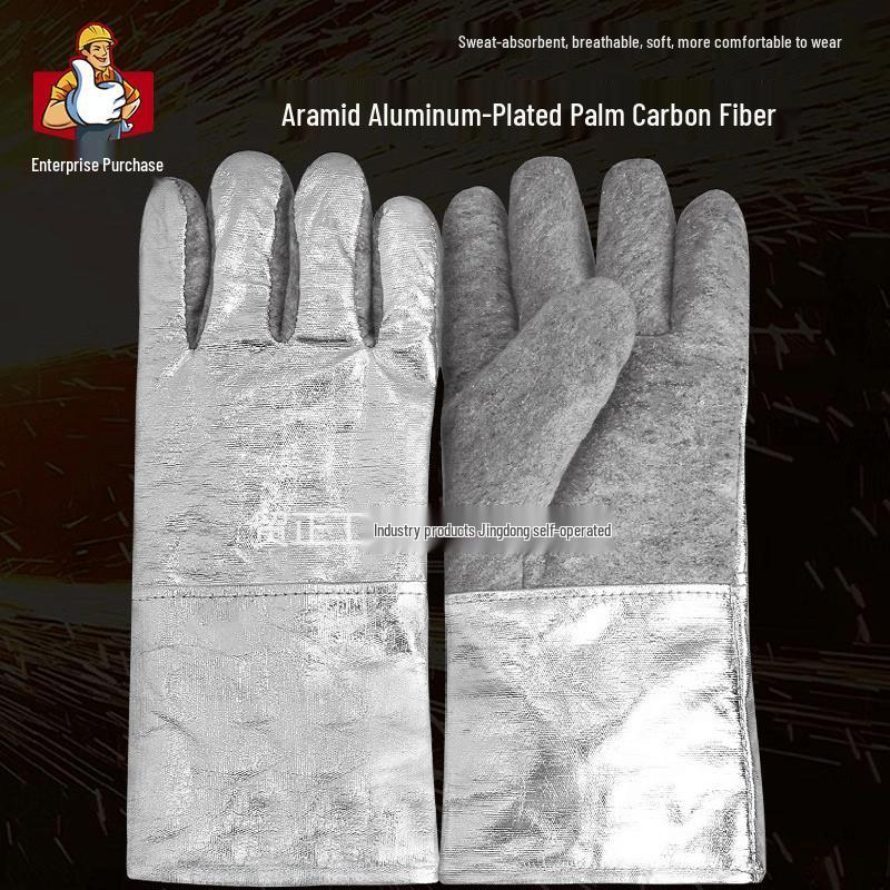 Mao Zheng 650°C Aramid Aluminum Foil Heat Resistant Gloves