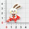 Cartoon Dancing Bunny Resin Accessories: Hair Clip, Keychain, Phone Case, Magnet, Shoe Buckle Ornaments