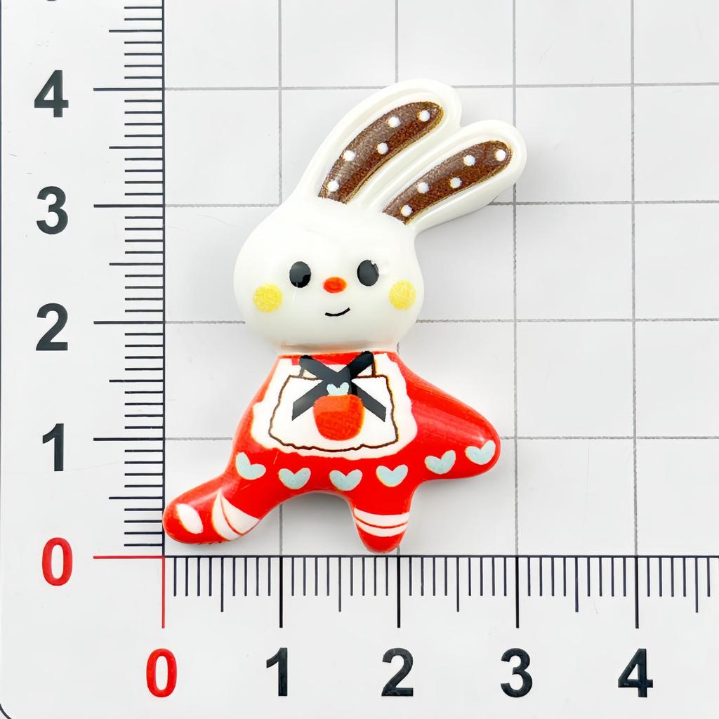 Cartoon Dancing Bunny Resin Accessories: Hair Clip, Keychain, Phone Case, Magnet, Shoe Buckle Ornaments