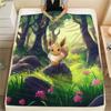 Eevee  Print Flannel Blanket, High Quality Comfortable for All Seasons, Home Decor, Warmth and Comfort