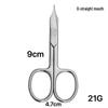 Curved Tip Stainless Steel Mini Eyebrow & Nose Hair Scissors - Compact Makeup Trimming Tool