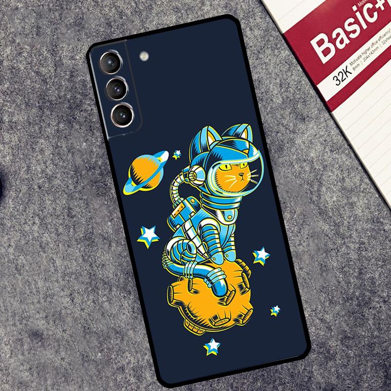 UFO Alien Cat universe Case For Samsung Galaxy S26 S25 Ultra S20 S21 S22 S23 S24 Ultra S10 Plus S25 FE Cover Coque