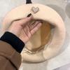 Retro Winter Wool Berets Hat Heart Shape Felt Berets Fashion French Artist Hat  Lady
