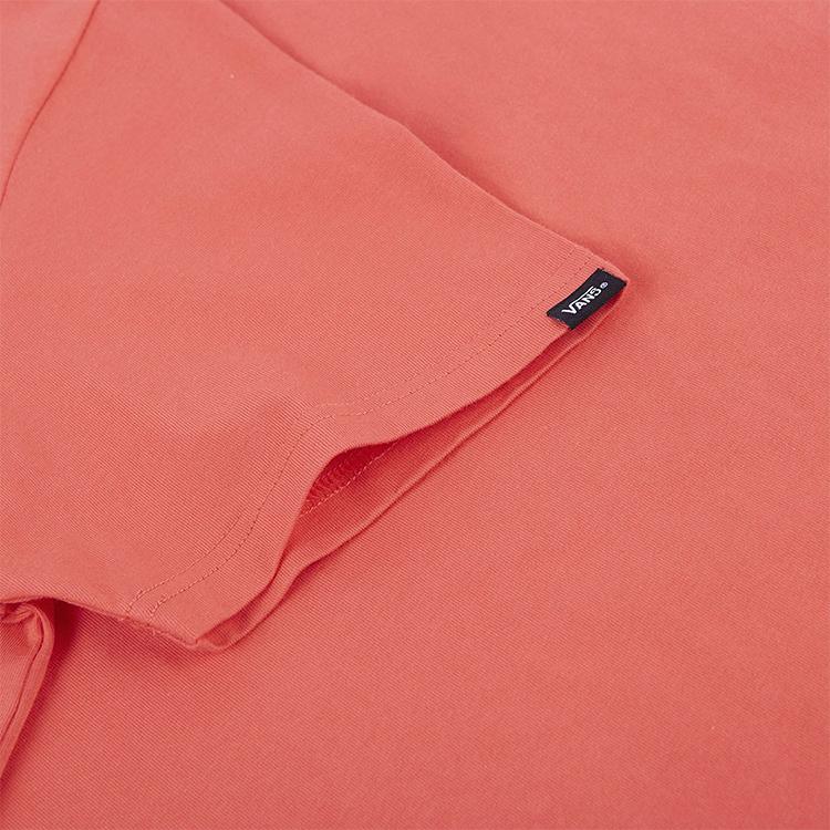 Vans Solid Color Logo Print Short Sleeve Round Neck T-Shirt Unisex Tops Pink VN0A3TYAV5V