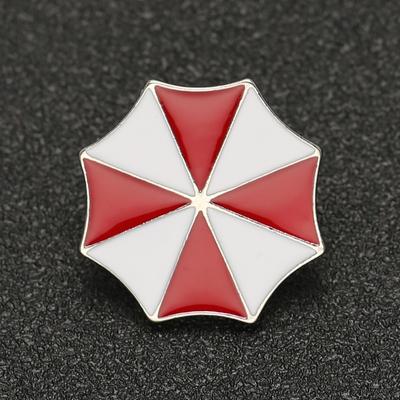 Spilla a rischio biologico Pin Alice Umbrella Corporation Rosso Bianco Smalto Logo Amuleto Distintivo Hot Movie Gioco Gioielli Uomo Donna Pin