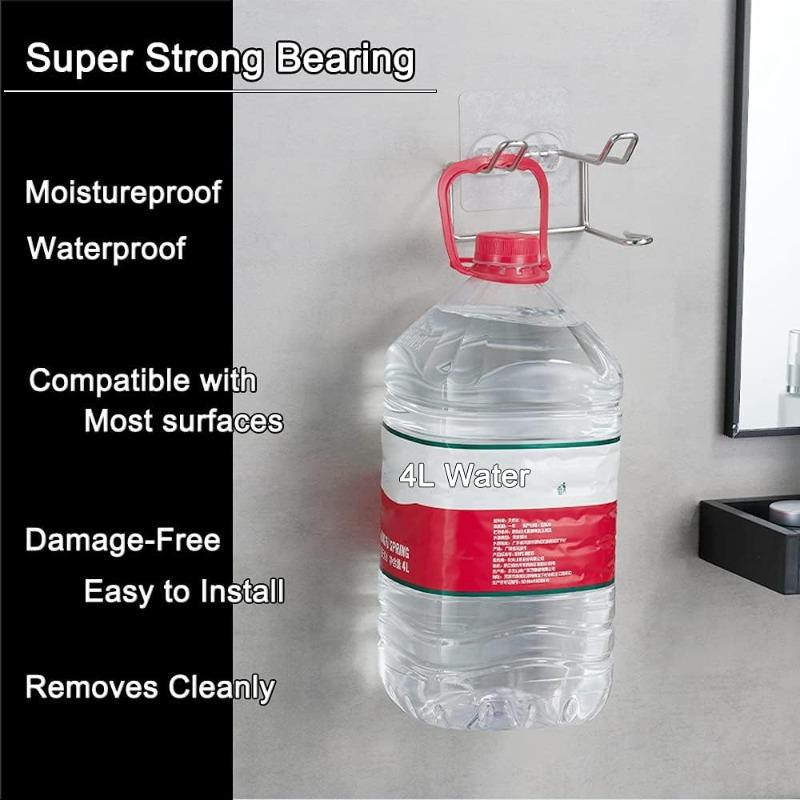 Self Adhesive Wall Mount Hair Dryer Holder Waterproof Rack for Dyson and Most Dryers with Brush and Iron Storage Organizer