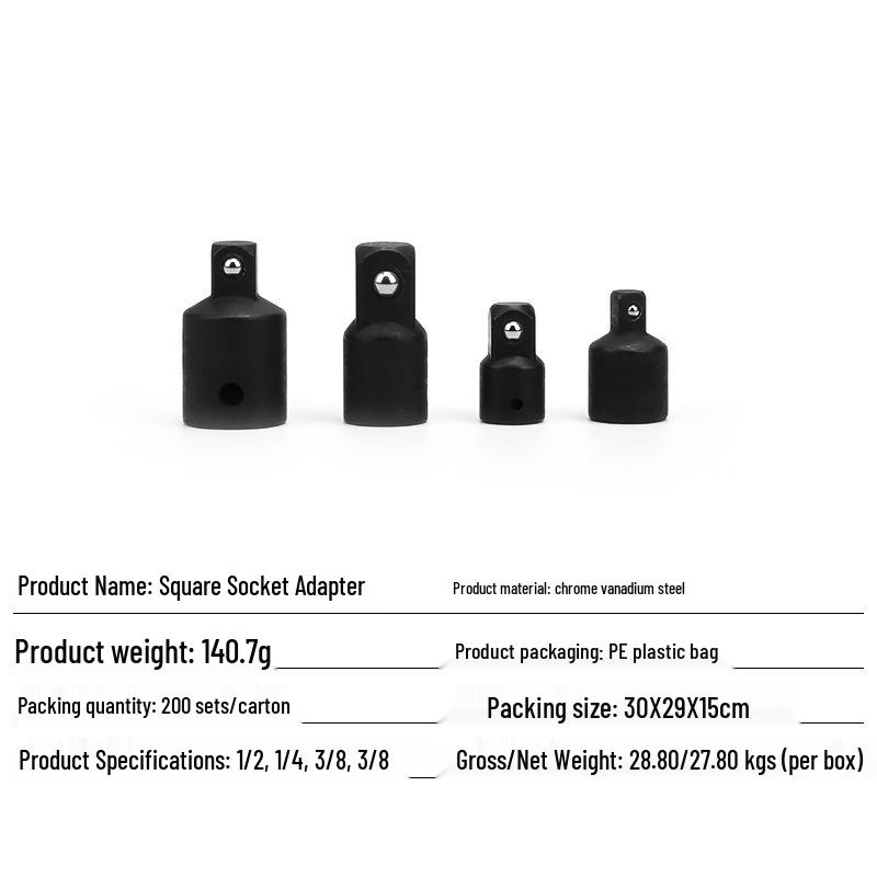 3-teiliger elektrischer Sechskant-Stecknussadapter mit Stahlkugelverbinder