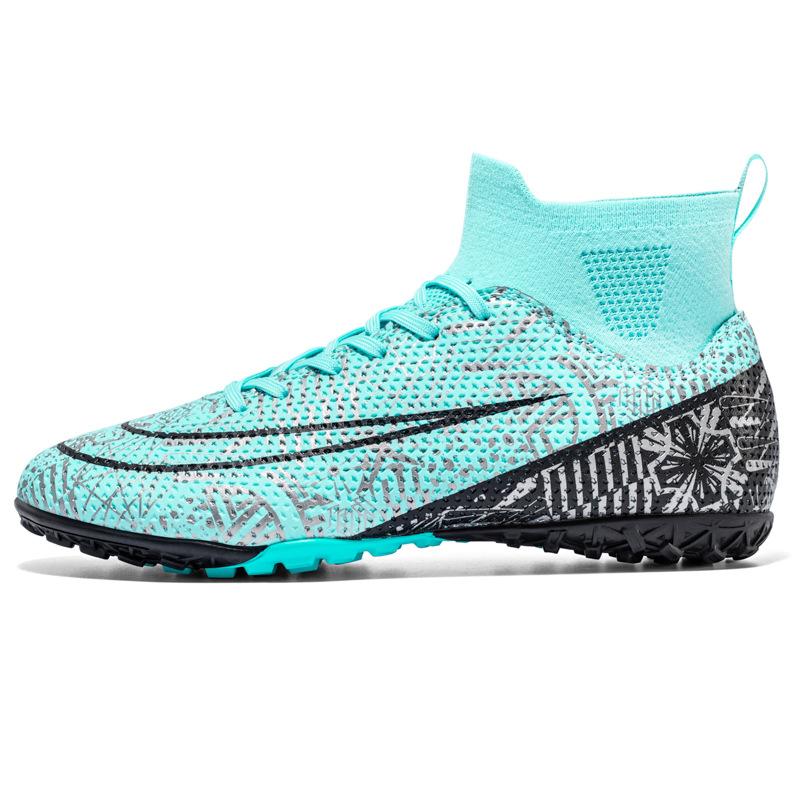 New World Cup Football Shoes Men's Mandarin Ducks Student Long Nails AG Broken Nails TF Children's Long Nails Sports Shoes High Top