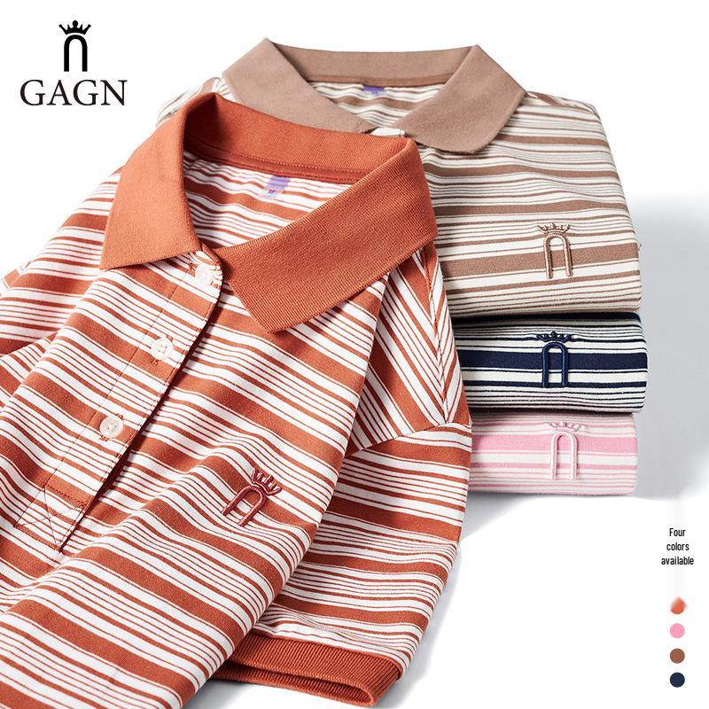 

Women s Slim Fit Striped Cotton Polo Shirt - Short Sleeve 4XL