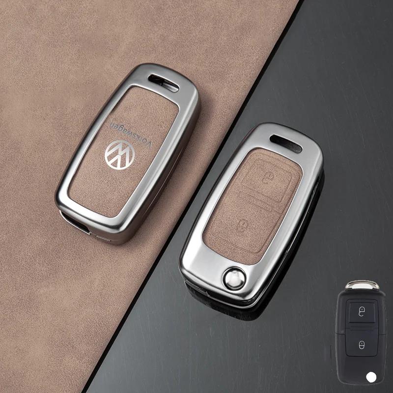 Heißes Zinklegierung Auto Klappfernbedienung Schlüsselhülle Gehäuse Abdeckung Für VW Volkswagen Beetle Caddy Golf Jetta Polo Tiguan Touran Auto Zubehör