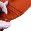HERMES leather Bean Purse Orange leather Women Used