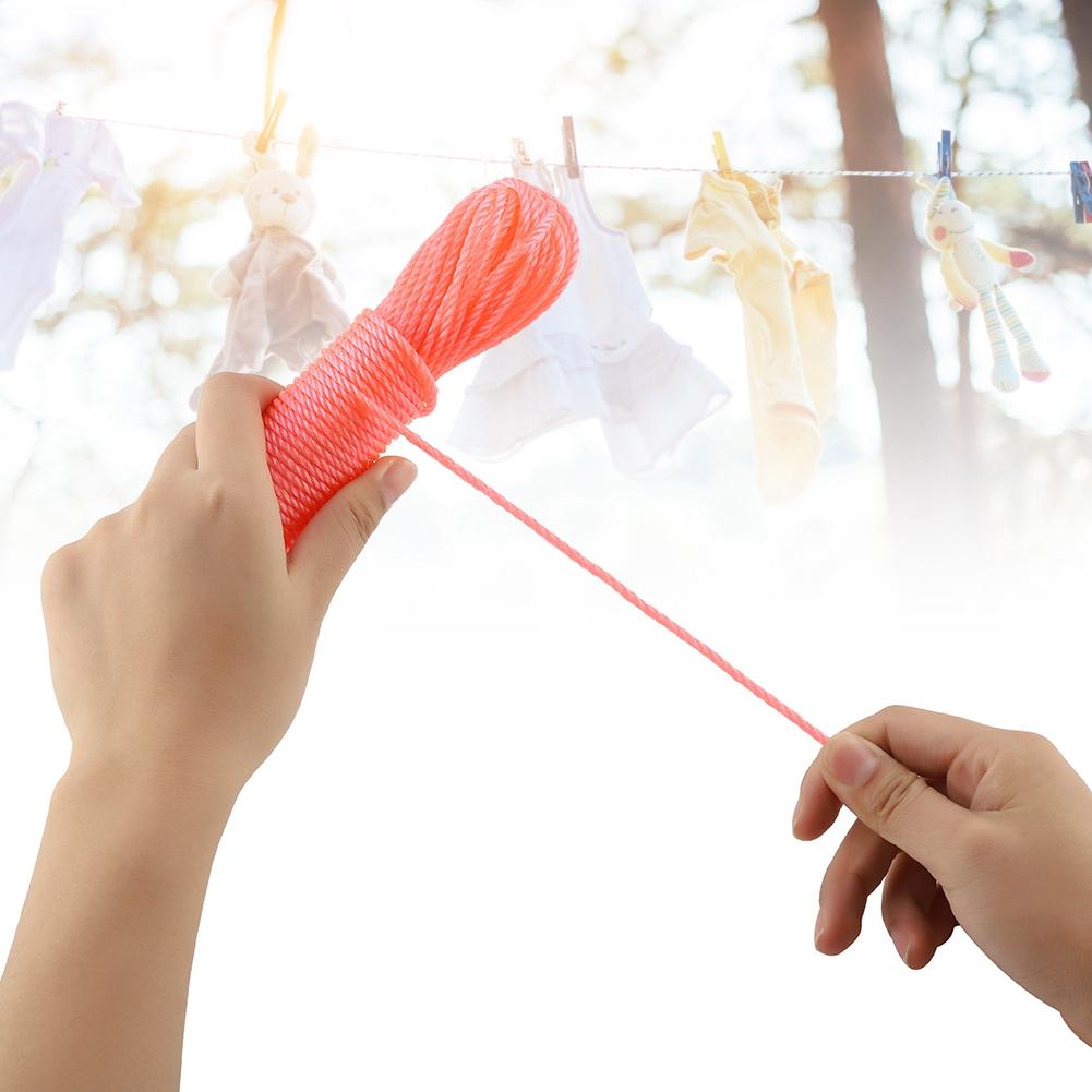 20m Nylon Rope Lines Cord Clothesline Garden Camping Outdoors (Pink)
