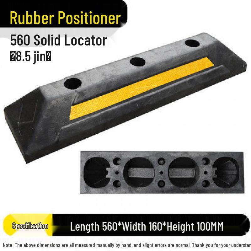Rubber Wheel Stop: Large Car Reversing Anti-Collision Barrier & Locator