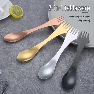 304 Roestvrij Staal Multifunctioneel Mes, Vork, Lepel Set voor Outdoor Picknick en Kamperen