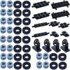 Building Blocks MOC City Cars Wheel Sets Pack Tires DIY Models Shaft Plate Holder Axle with Pin Accessories Construction Toys
