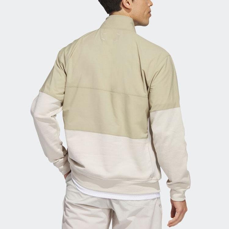 Adidas Striped Half-Zip Layered Retro Sports Jacket Men Jacket Brown HS3207