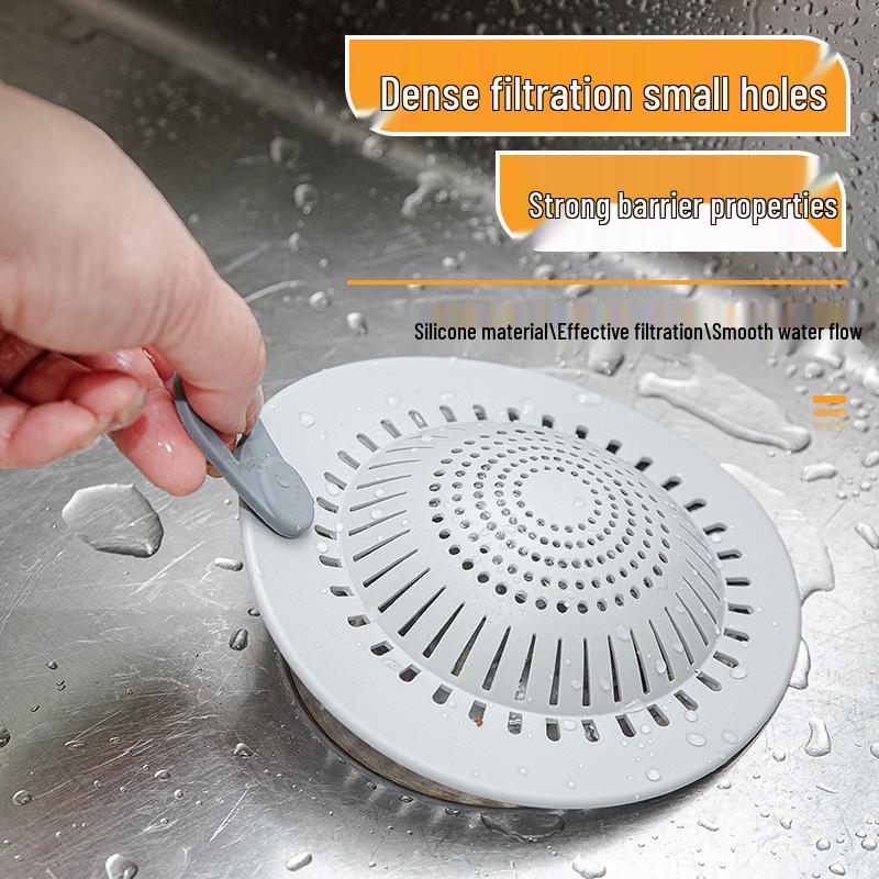 Silicone Drain Hair Catcher for Kitchen & Bathroom Sinks