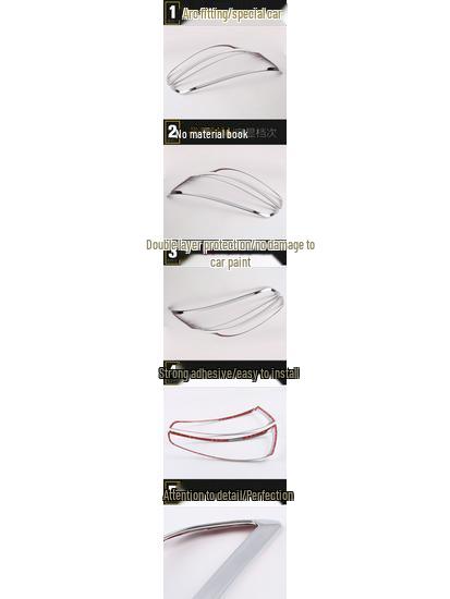 Q3 Kroužek zadního světla a elektrogalvanicky pokovený kryt rámu dveří zavazadlového prostoru - dekorace