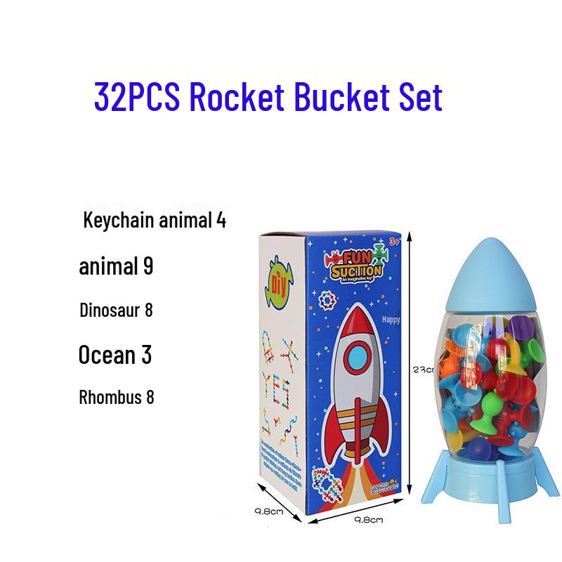 Colorful Sea-Themed Suction Cup Bath Toys Set for Kids