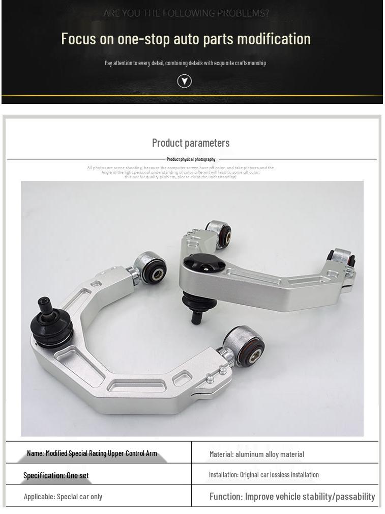Forged Aluminum Adjustable Upper Control Arms for Land Cruiser LC300 Off-Road Modification
