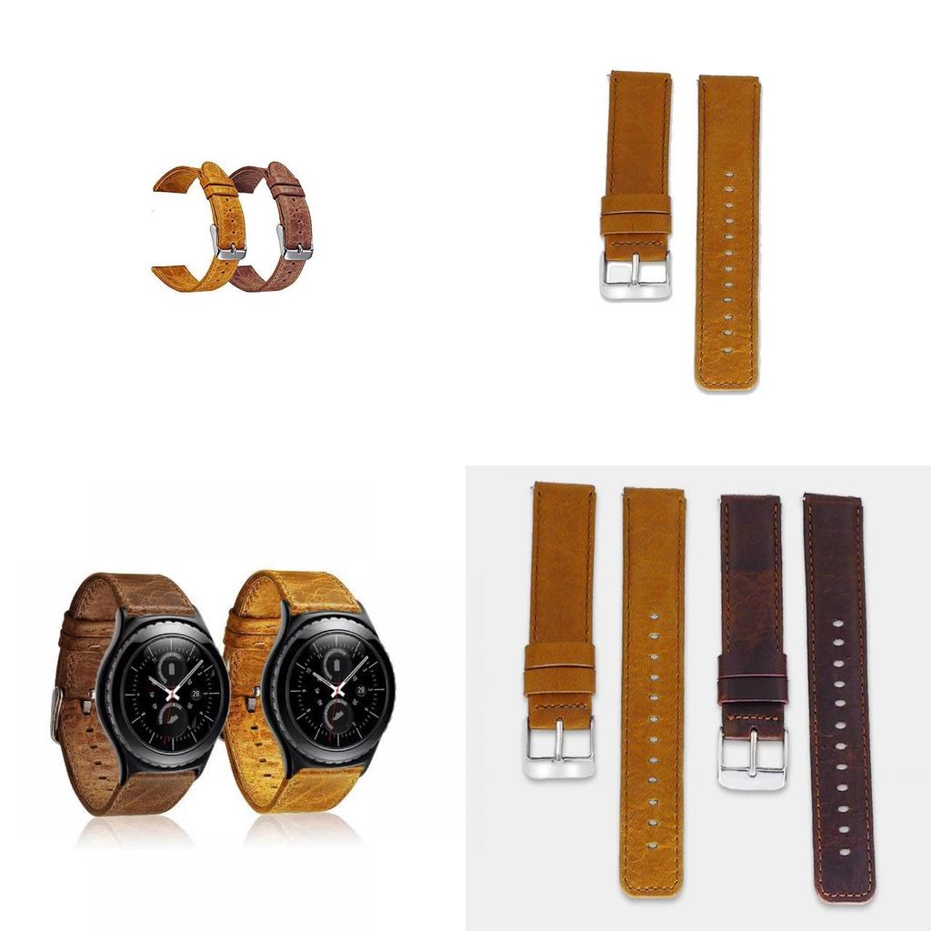 For Samsung Smartwatch Leather Strap With Pin Buckle For Daily Use