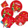 Weihnachts-Schneemann-Geschirrset: Teller, Servietten, Tischdecke und Banner