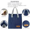Lunch bag cooler bento insulated thick thermal insulation leak-proof reusable simple tote work office picnic commuting school travel (navy blue)