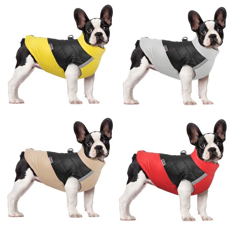 Huisdier Hond Winter Warme Waterdichte Winddichte Dikke Jas Rits Jas met Reflecterende Streep