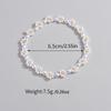 Bohemian Style Rice Bead Flower Mixed with Pearl Women's Beach Anklet