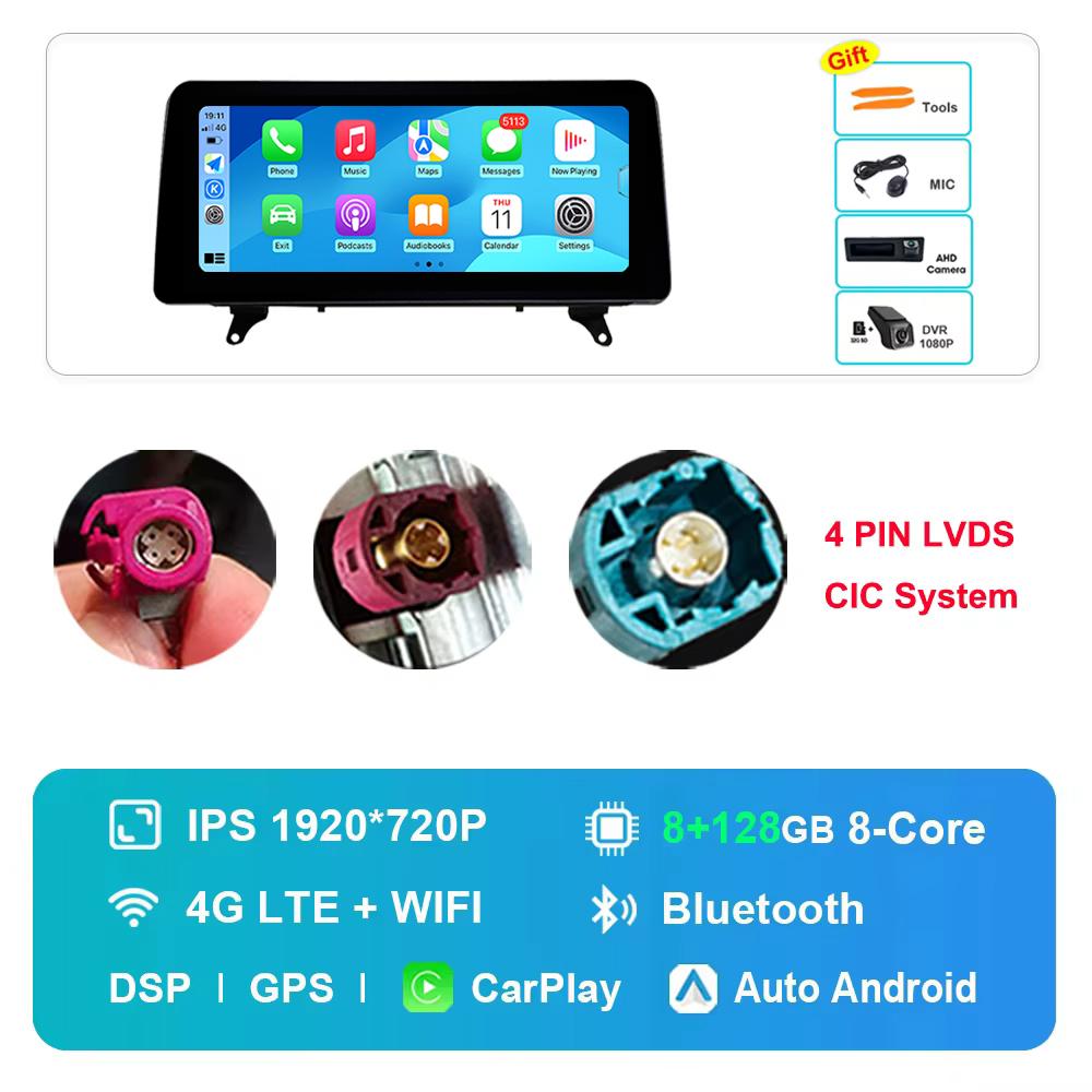 12.3 inch for BMW X5 E70 X6 E71 2007 - 2013 CCC CIC System GPS HD Touch Screen Android Car Radio Multimedia Player