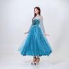 Halloween Frozen Adult Princess Elsa, Blue Dress, Stage Play Costume
