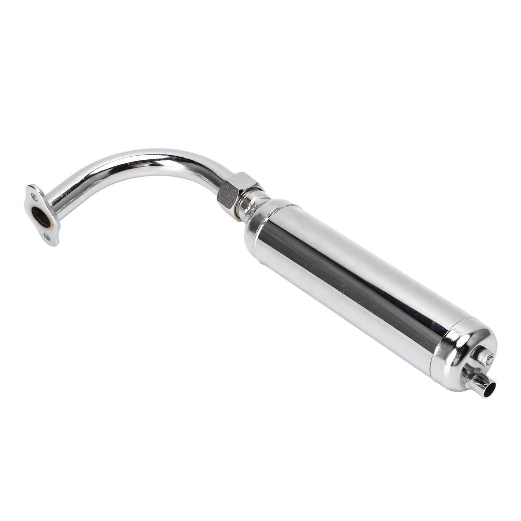 Exhaust Muffler Pipe Motorized Bicycle Engine Muffle Tailpipe Exhaust Pipe for 49‑80cc 2 Stroke Bike