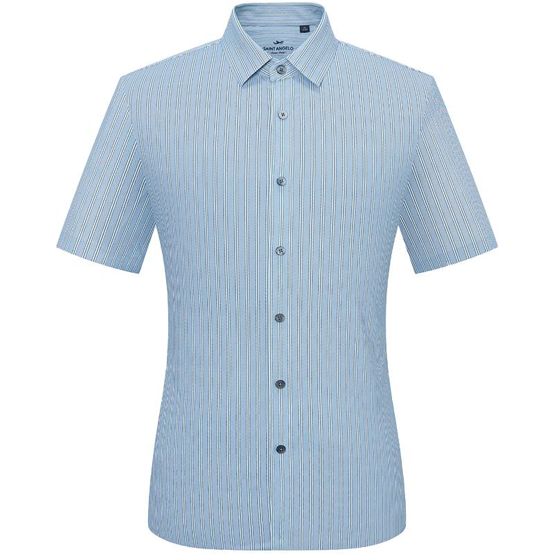 Мужская вязаная эластичная рубашка в полоску с коротким рукавом Baoxiniao, официальная 40