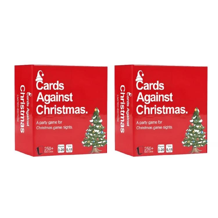 Zestaw Kart do Gry Bożonarodzeniowej z Ponad 250 Unikalnymi Kartami Dla Dorosłych Imprez Świątecznych Mieszanie z Innymi Grami (Nie wliczone)
