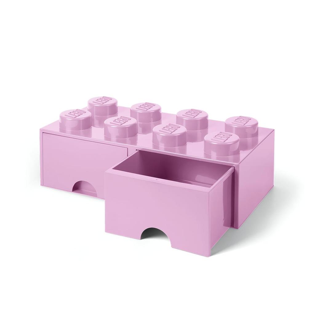 Lego kostka zásuvka 8 světle fialová 40061738