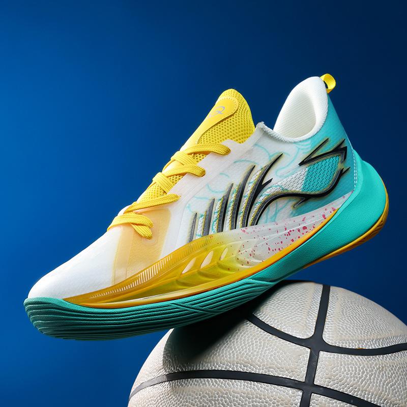 Basketball Shoes Middle School Students Sneakers Shock Absorption Wear Resistance Friction Sound New Summer Running and Jumping Sports Shoes Prof