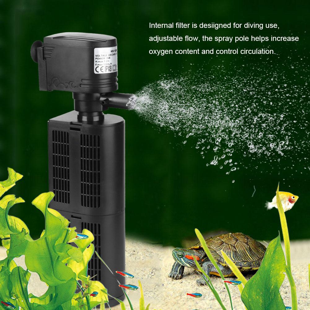 3 In 1 Filter Filtering Oxygen Aeration Pump Water for Fish Aquarium