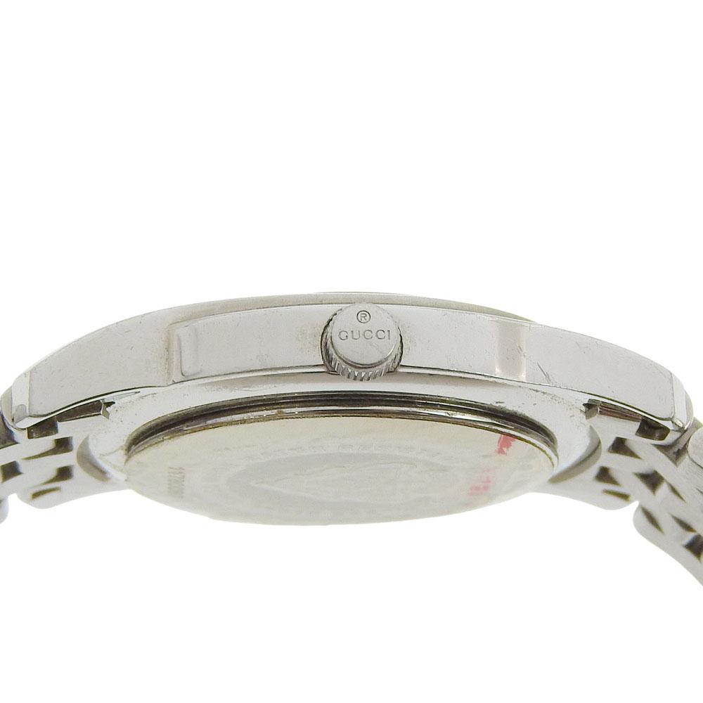 GUCCI Watches 5500L White shellDial Stainless Steel Quartz Analog display Women Used