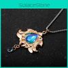 Neuvillette Pendentif en Cristal de Juge Roi Dragon d'Eau Collier en Alliage avec Chaîne Classique Pour les Fans de Cosplay