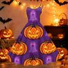 Womens Halloween Print Off Shoulder Punk Vintage Dress Sleeveless Spaghetti Strap A Line Midi Dress Casual Party Dress