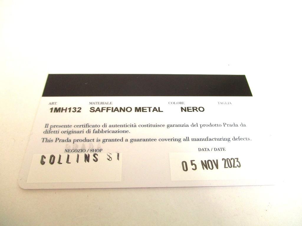 Authentic PRADA Saffiano Black Leather Bifold Long Flap Wallet #b001  Refurbished