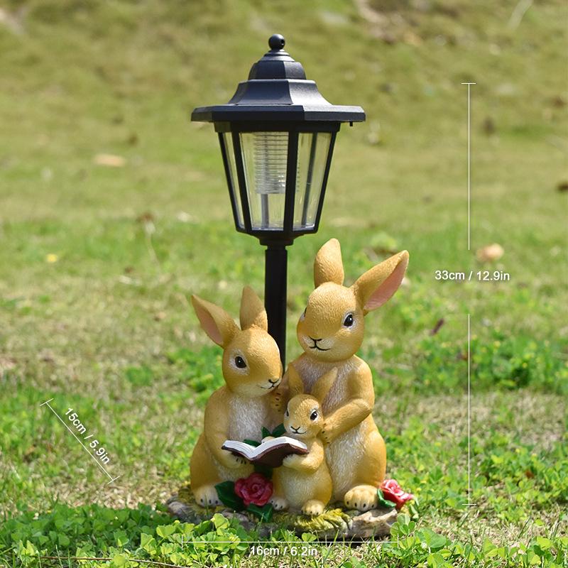 Garden Solar Light Puppy Grease Ornament Garden Ornament Sculpture Resin Craft Gift