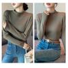 Women Thick Fleece Lined Half Turtleneck Thermal Inner Bottoming Top