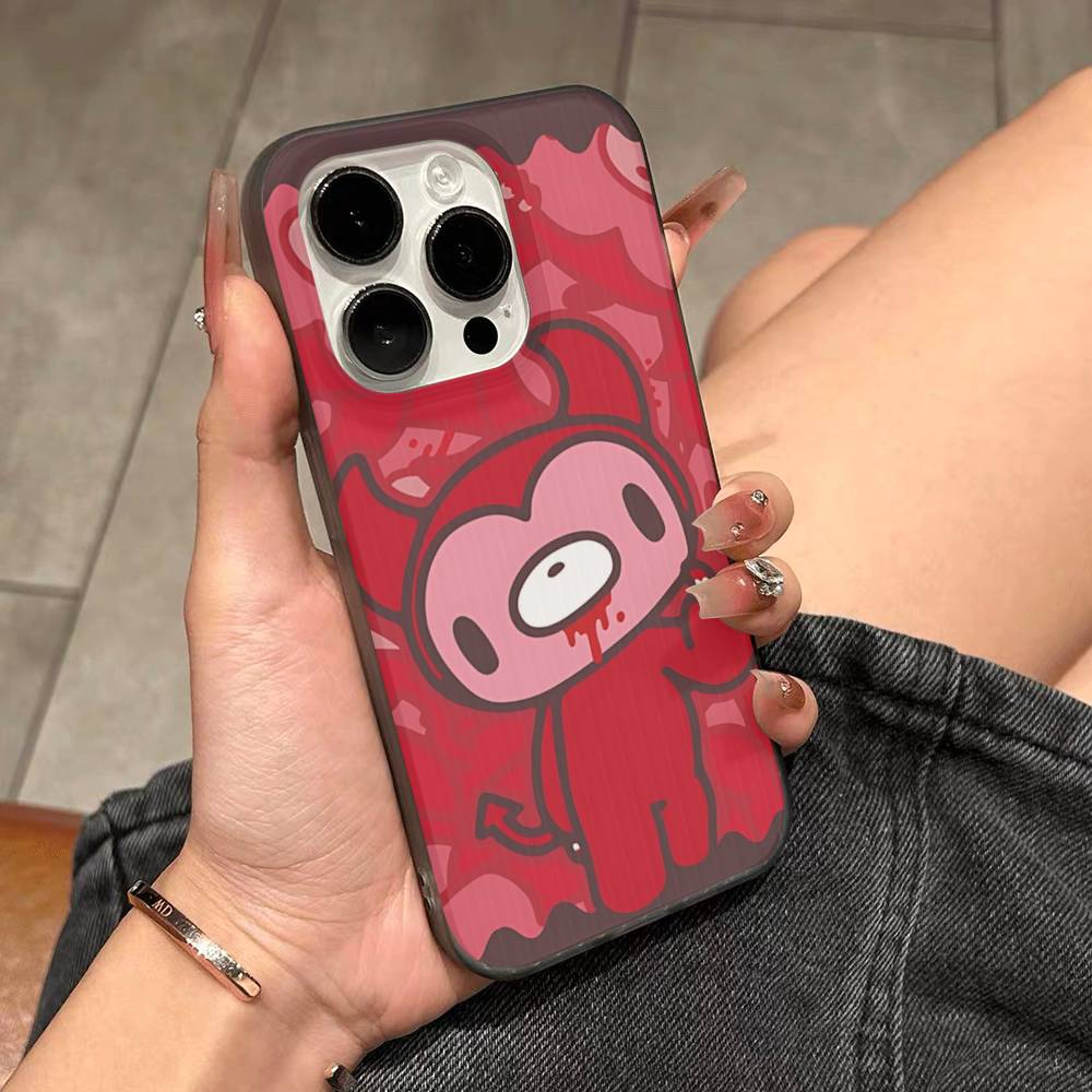 Popular Kawaii G-gloomyS Bears Corrugated Stripe Phone Case For IPhone 17 16 15 14 13 12 11 Pro Max Plus Pro Shockproof Cover